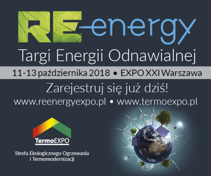 Targi Energii Odnawialnej RE-Energy - 11-13 października 2018